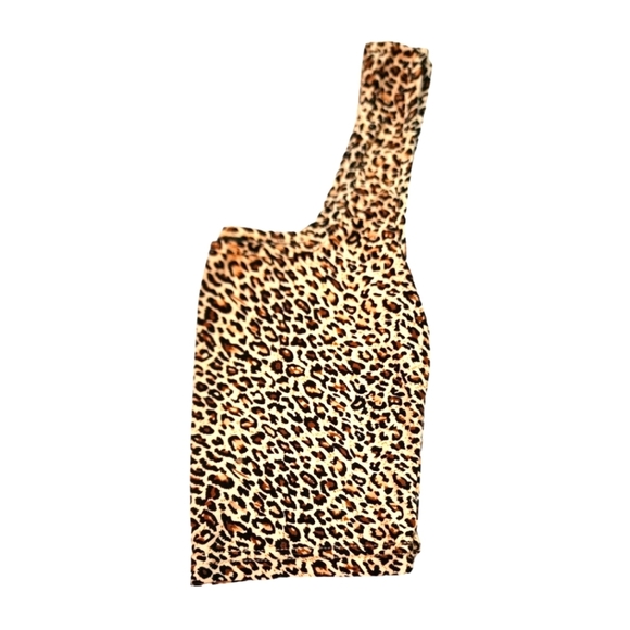 🎁Love Tree Ivory Linen Drawstring PaperBag Shorts & SHEIN Leopard print tank- S - Picture 9 of 16
